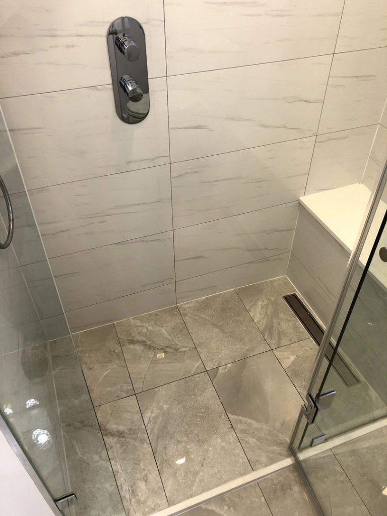 amazing walk in shower - bathroom renovators